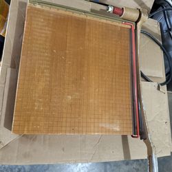 Vintage Wood Paper Cutter 