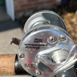 It’s The Fall  Sale Ambassadeur 6500s Wide spool w/bait Clicker,