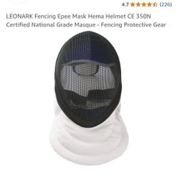 New LEONARK Fencing Epee Mask Hema Helmet CE 350N Certified National Grade Masque - Fencing Protective Gear