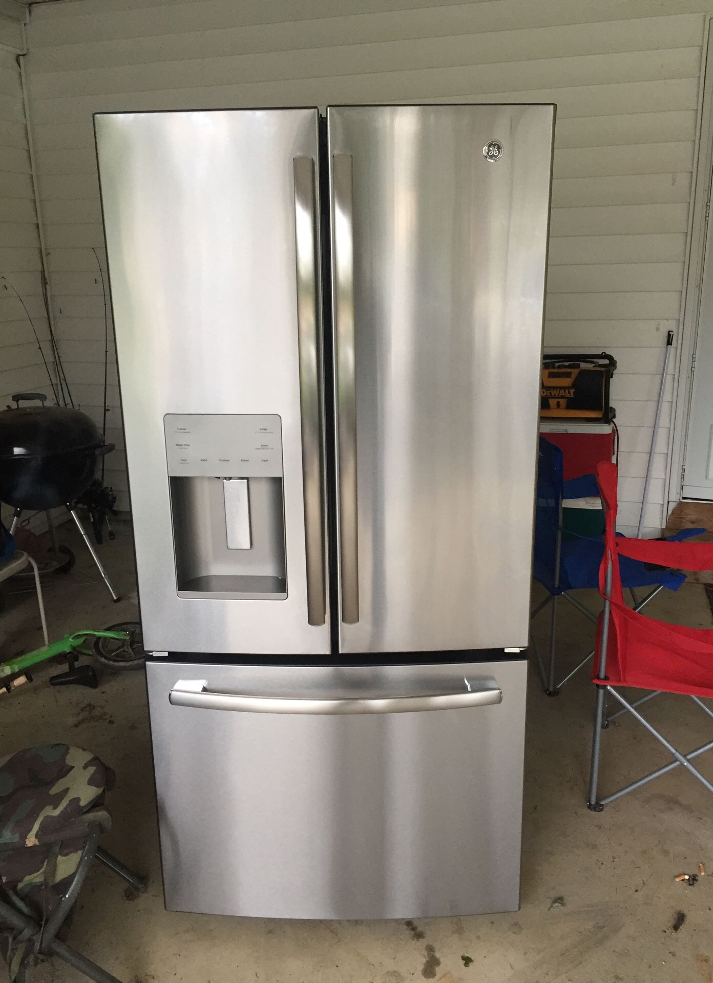 GE French Door refrigerator 24 ft. Model # gfe24jskbfss
