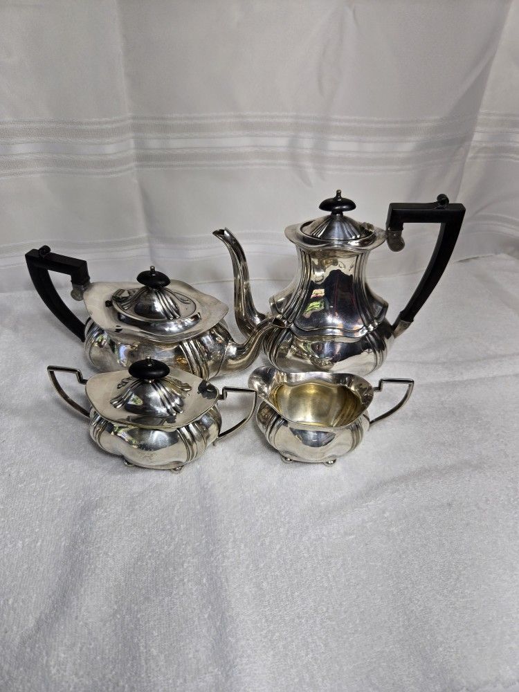 Elegant 4-Piece Silver-Plated Tea Set - EPNS Made in England
