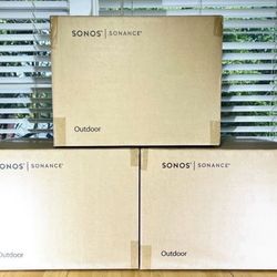 3Pairs = 6xOutdoor speakers, Sonos Outdoor Speakers (Black) (Pair) Brand New Sealed. Includes Warranty. Model: OUTDRWW1BLK