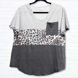 Women’s V Neck Casual Striped Shirt