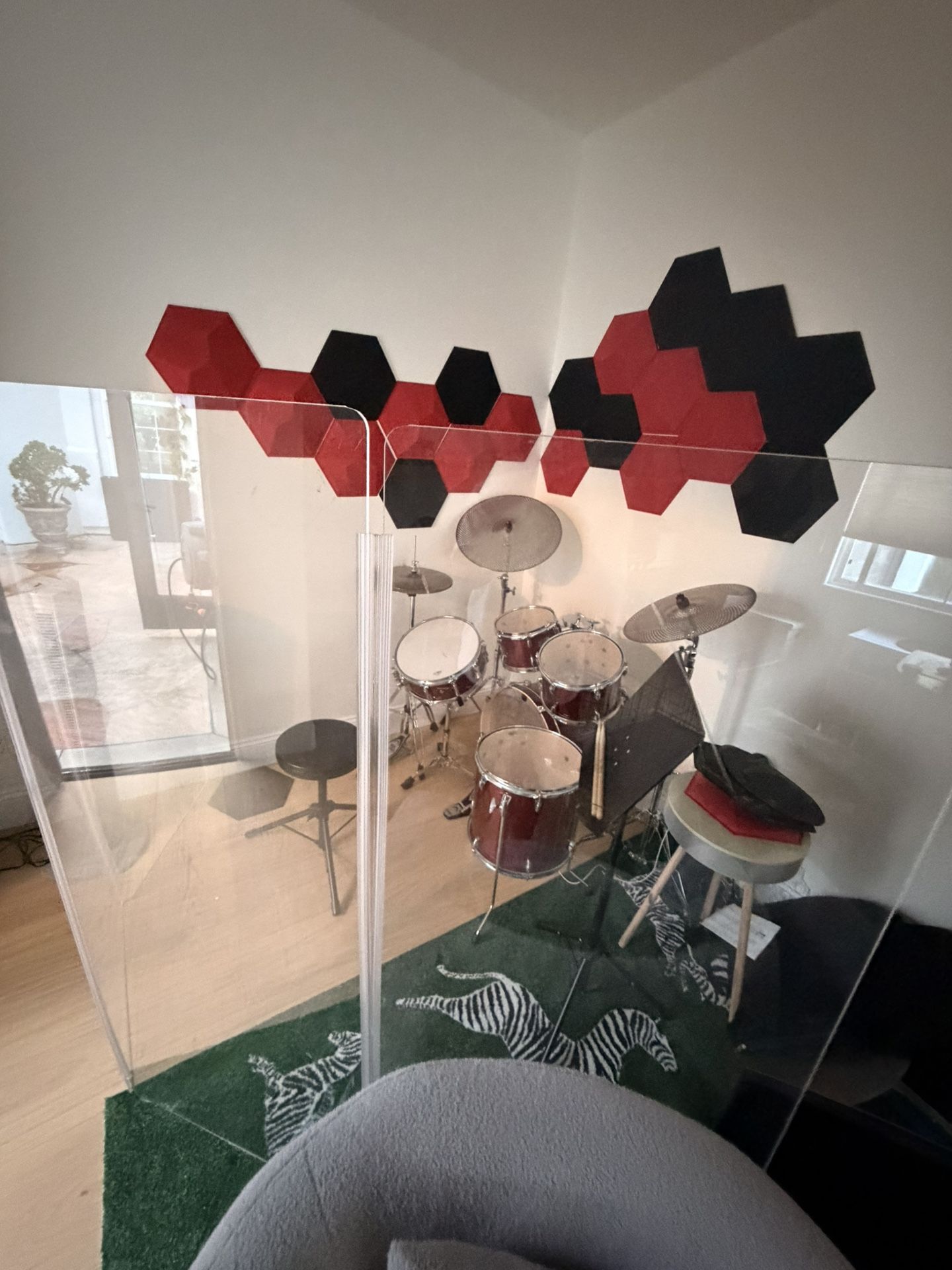2024 red Yamaha full red acoustic Drum Set