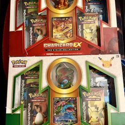 Pokemon Venusaur Charizard EX Red & Blue Collection 20th Anniversary Generations set of 2 New 