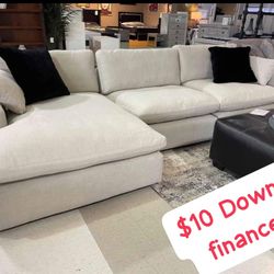 $10 Down Finance Cloud Sectional Couchs Sofa Sleeper Bedroom Set Queen Bed King Bed Dining Table Bunk Bed Vanity 