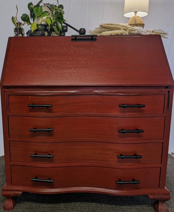 Refurbished VINTAGE-STYLE MADDOX CHIPPENDALE SECRETARY DESK