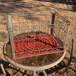 Vintage Carnation Metal Plastic Milk Crate Storage Container Organizer Bin