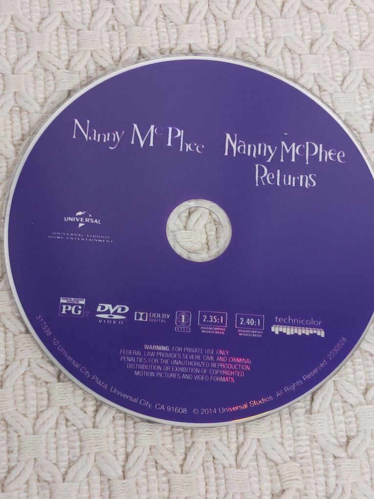 Nanny McPhee DVD 2-Movie Family Fun Pack (DVD, 2010) Nanny McPhee Returns READ