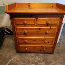 Wood 5 Drawer Dresser