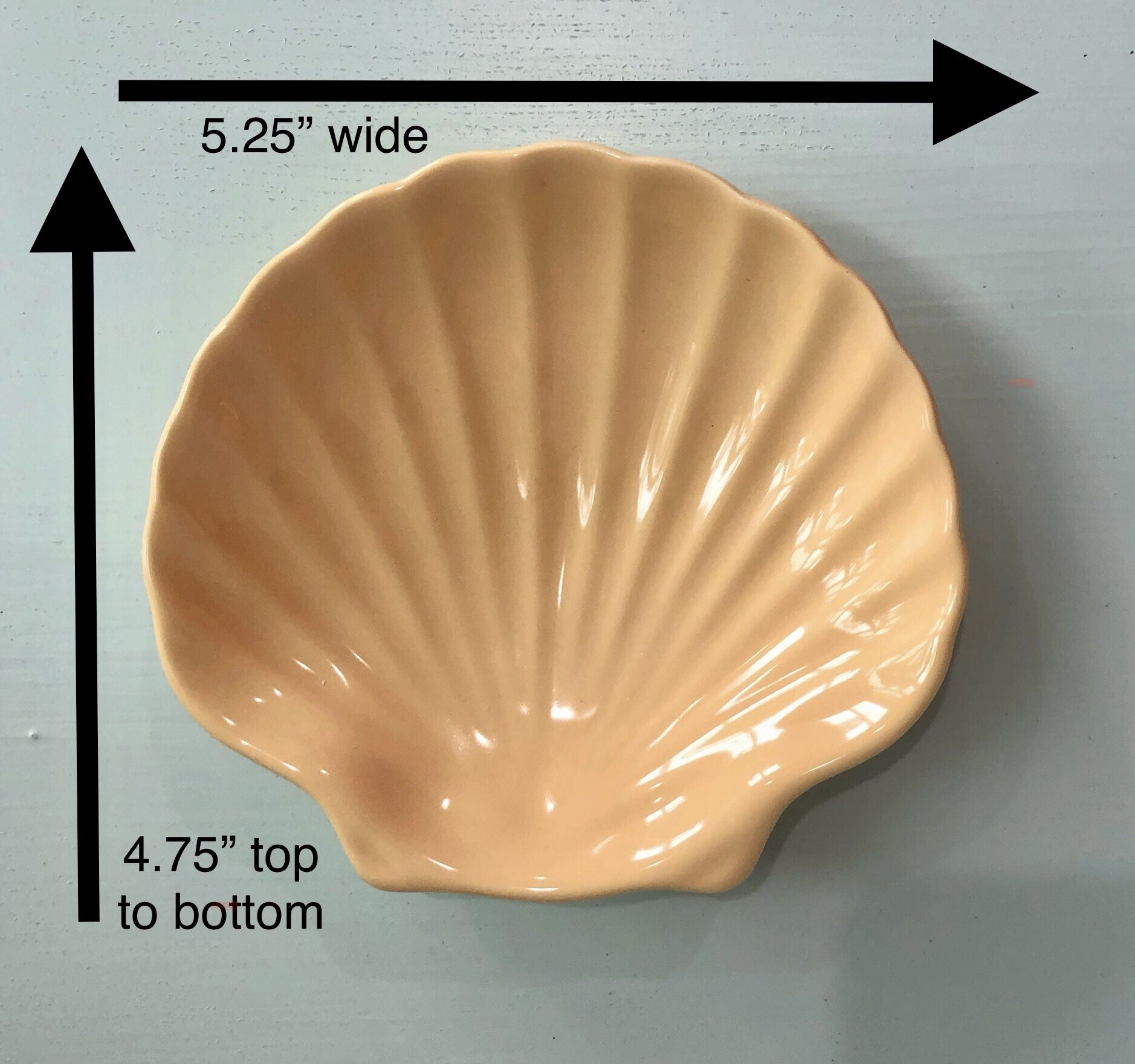 Small Yellow Ceramic Seashell Dish