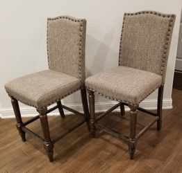 Set of 2 Upholstered Barstools