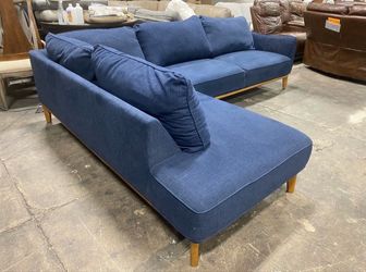 (Sold) Macy’s Mid Century Modern Sectional Sofa — Lefthand Chaise