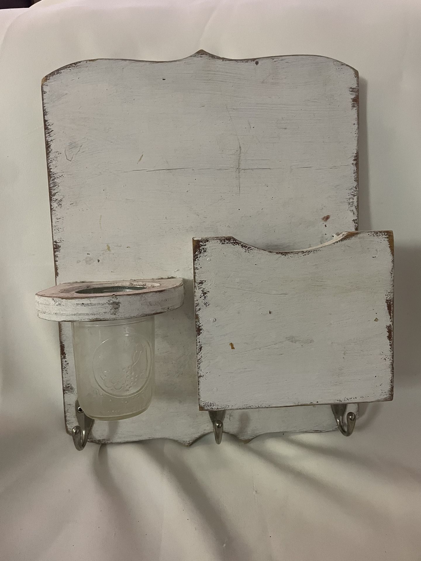 Wood Mail And Keys Organizer - Vintage