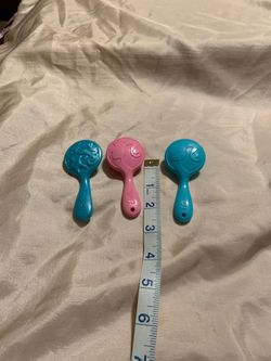 3 Barbie brushes