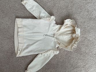 Baby Girl Ruffle Hood Zip-Up Jacket