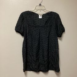 Women’s 7 FOR ALL MANKIND 100% silk black short sleeve top… Size-XS (Runs big)