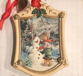 The Hummel Gold Christmas Ornament, Boy Snowman