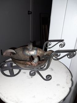Vintage Brass Or Metal Ashtray 