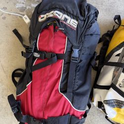 Ozone Kite Technical (Red & Black) w/ Bar + Lines (Snow-kiting)