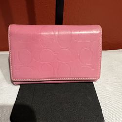 Coach Pink Bifold Wallet