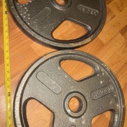 45 Pound Weider Olympic Plates (pair)