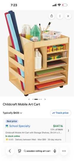Rolling art cart