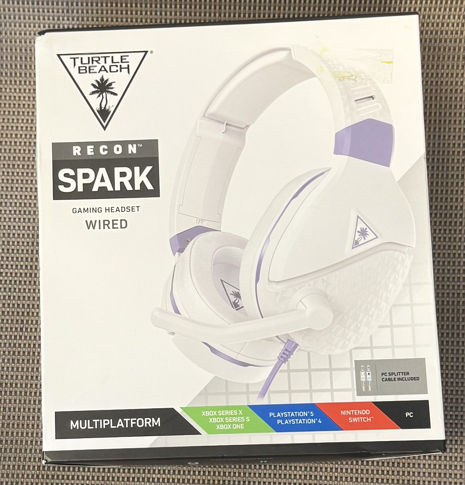 NEW SEALED Turtle Beach Recon Spark Wired Gaming Headset for Nintendo Switch/Xbox One/ Series X/S/PlayStation 4/5 - White/Purple
