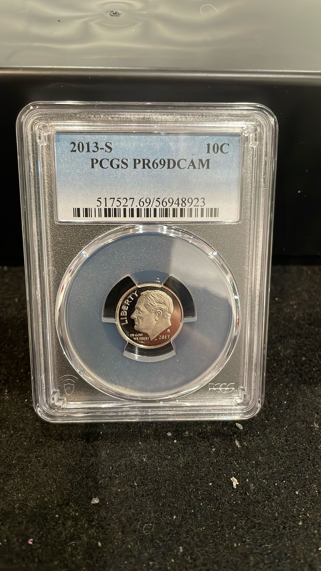 2013 S Gem Proof Roosevelt Dime Graded At PR69 With A Deep Cameo B-20