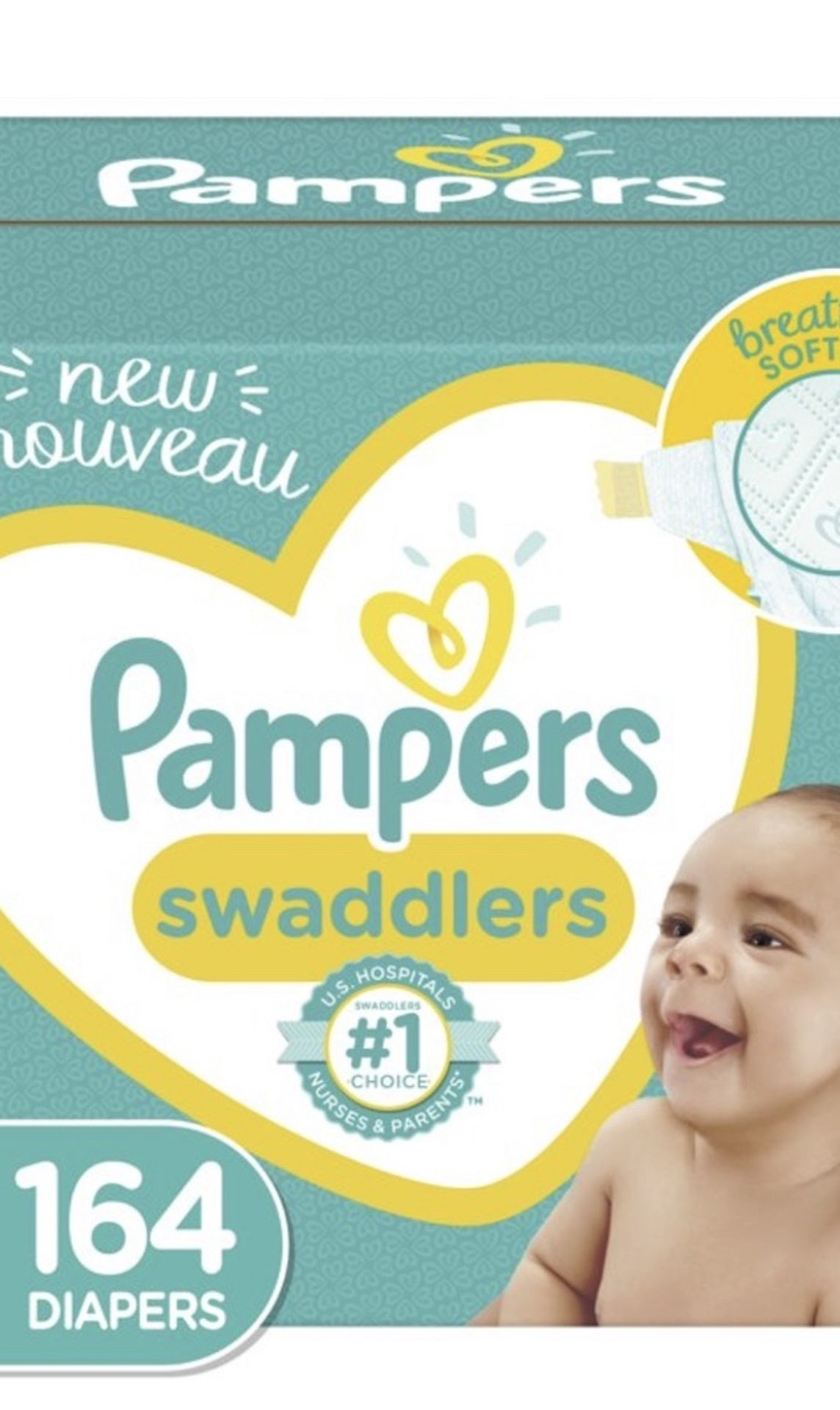 New Pampers Swappers Size 1 Diapers 164ct