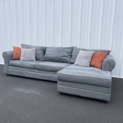 🚚DELIVERY Available 🚚 Nova Navy 2 Piece Left Arm Facing Sectional-BOB’s, L shaped Sofa