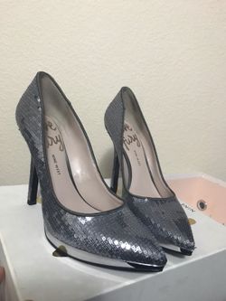 Nine West Love Fury Silver Sequin