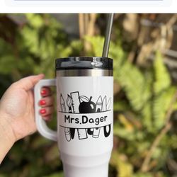 Teacher appreciation White Custom Tumblers 