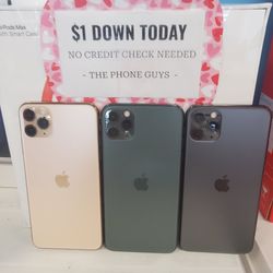 Apple IPhone 11 Pro Max Unlocked For All Carriers  - 90 Days Warranty - $1 Down - NO CREDIT Needed
