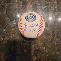 Lou Whitiker Signed Baseball