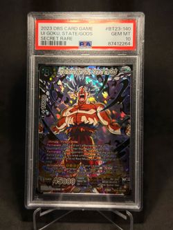 Dragon Ball Super Ultra Instinct Son Goku State Of The Gods SCR BT23-140 PSA 10