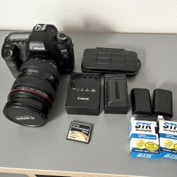 Canon 5d Mark 2 Body + 24-70 Lens And Everything In The Picture 