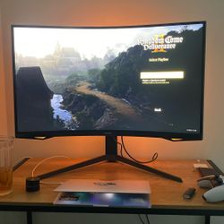 Samsung 32" Odyssey Neo G7 4K UHD 165Hz 1ms G-Sync 1000R Curved Gaming Monitor, Quantum HDR2000, AMD FreeSync Premium Pro, Ultrawide Game View, Displa