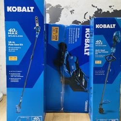 NEW 30% LESS THAN RETAIL - KOBALT 40V - MOWER - POLE SAW - TRIMMER