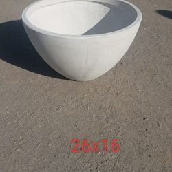 CEMENT PLANTERS $225 EACH (26"WIDE X 16"TALL)