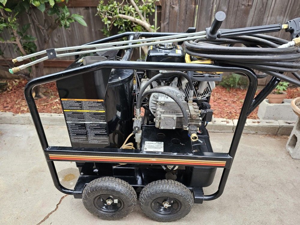 MI-T-M Gas-Powered Pressure Washer: Heavy Duty, Cart, 3,500 psi, 3.3 gpm, Electric start gas and diesel like brand new
