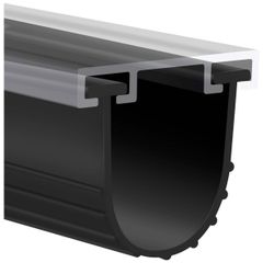 New 16ft Garage Door Weather Stripping Kit, Universal Bottom Seal Strip with Professional Grade T-End Rubber, 5/16" x 3 3/4" (Black)