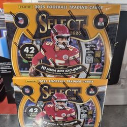 2025 SELECT NFL 42 CARD MEGA BOX