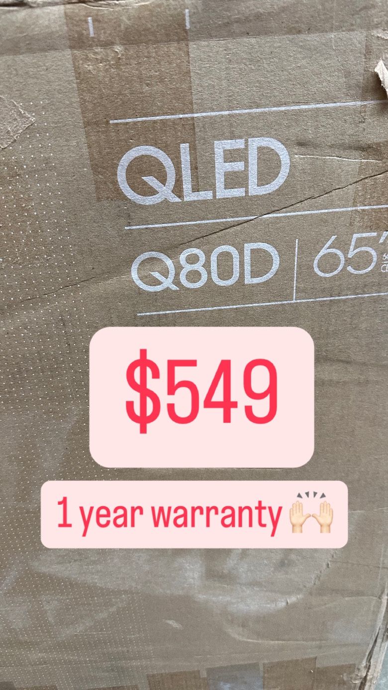 SAMSUNG 65-Inch Class QLED 4K Q80D Series Quantum HDR+, Dolby Atmos Object Tracking Sound Lite, Direct Full Array, Q-Symphony 3.0, Gaming Hub, Smart T