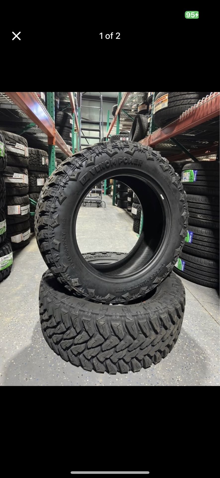 33x11.50R20LT Venom Power Terra Hunter M/T 10ply Tires