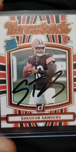 Shedeur Sanders Signed Autograph NFL Rookie Card Cleveland Browns 