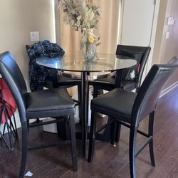 high top dining room table set