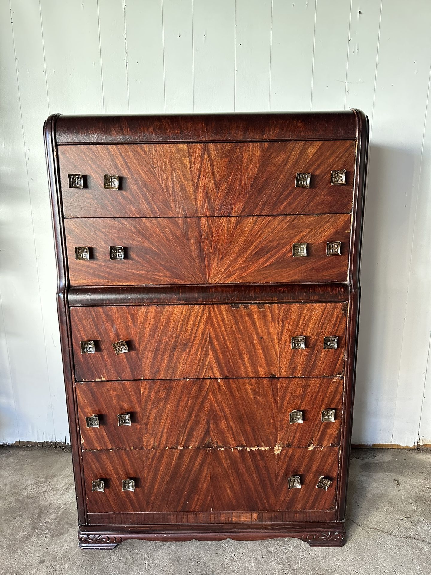 Vintage Waterfall Dresser