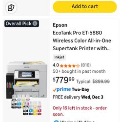 Printer Scanner All In 1:  Epson 5850 