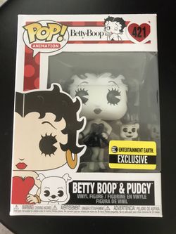 Funko pop exclusive black and white Betty boop and pudgy